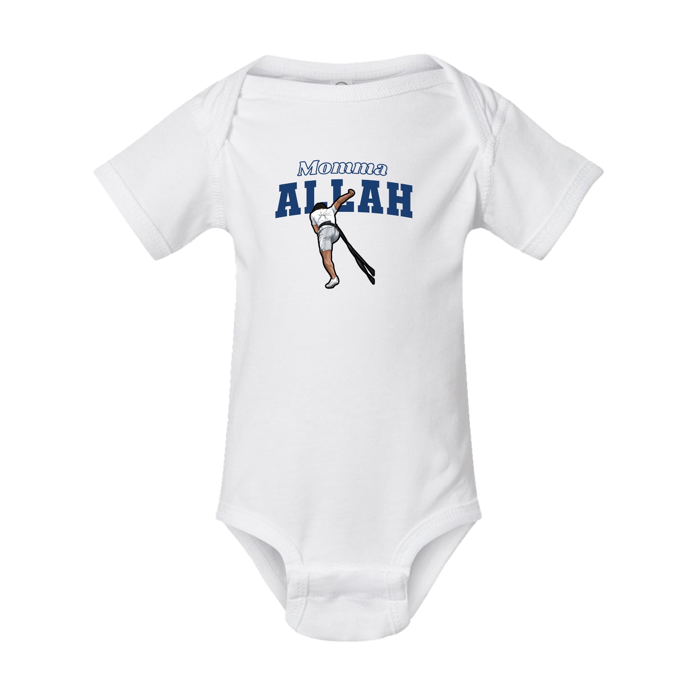 Baby Onesie — Mothers Day Block in White
