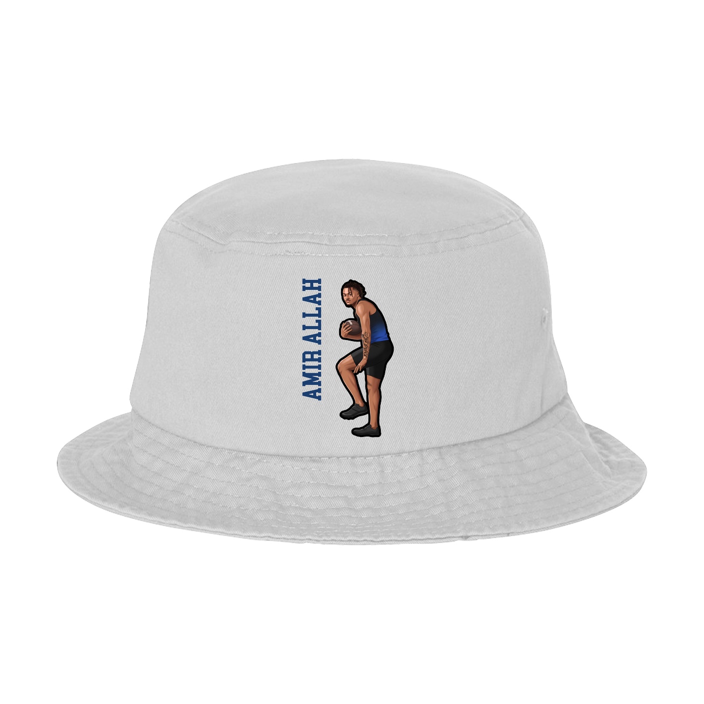 Bucket Cap — Name Vertical in White