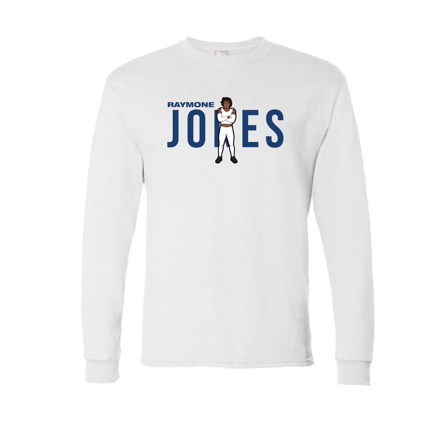 Long Sleeve Tee — Player Name in White