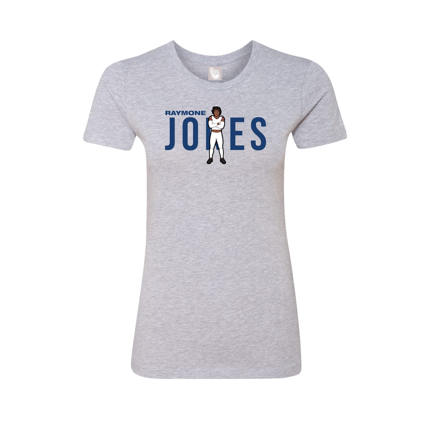 Womens Tee — Player Name in Grey