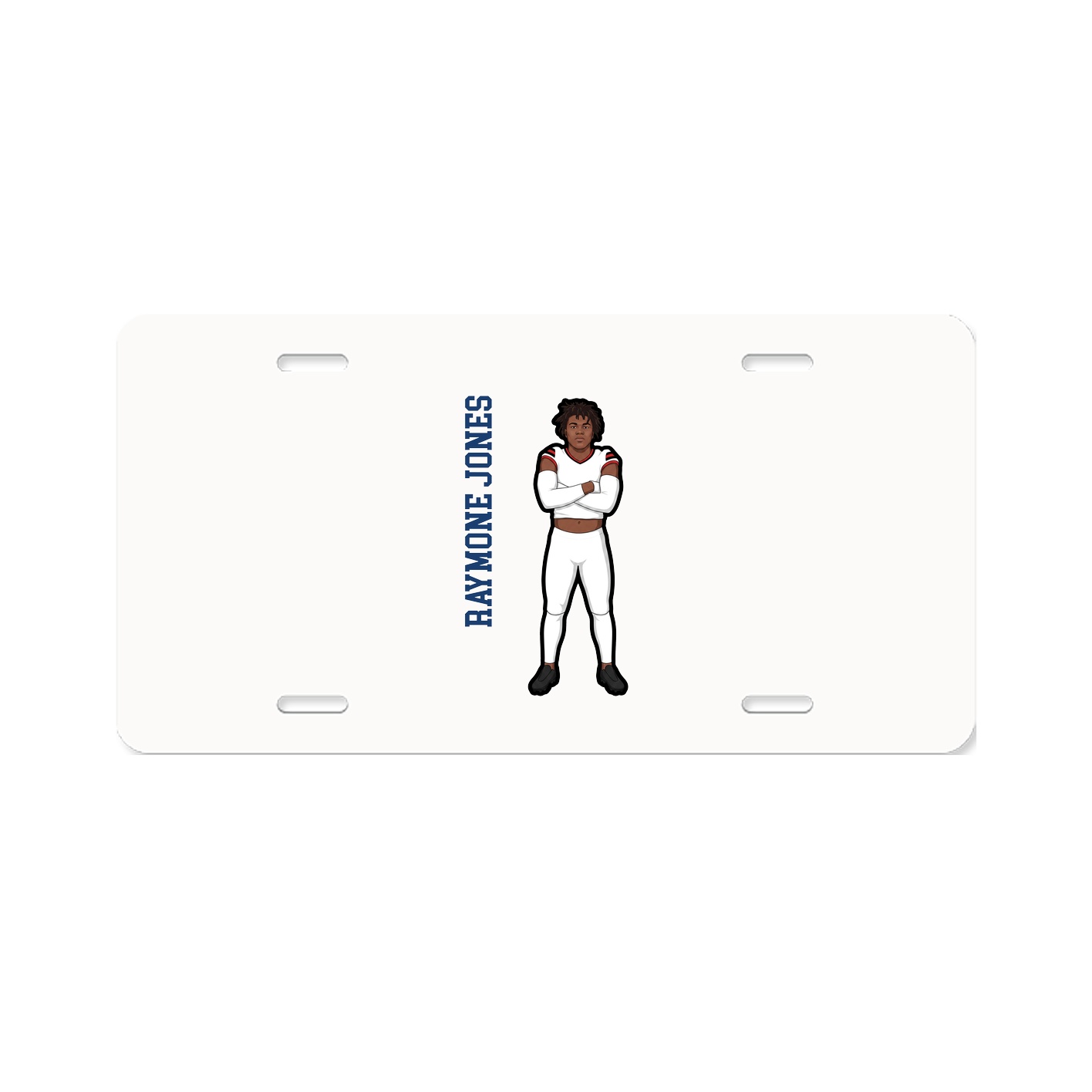 License Plate — Name Vertical in Classic