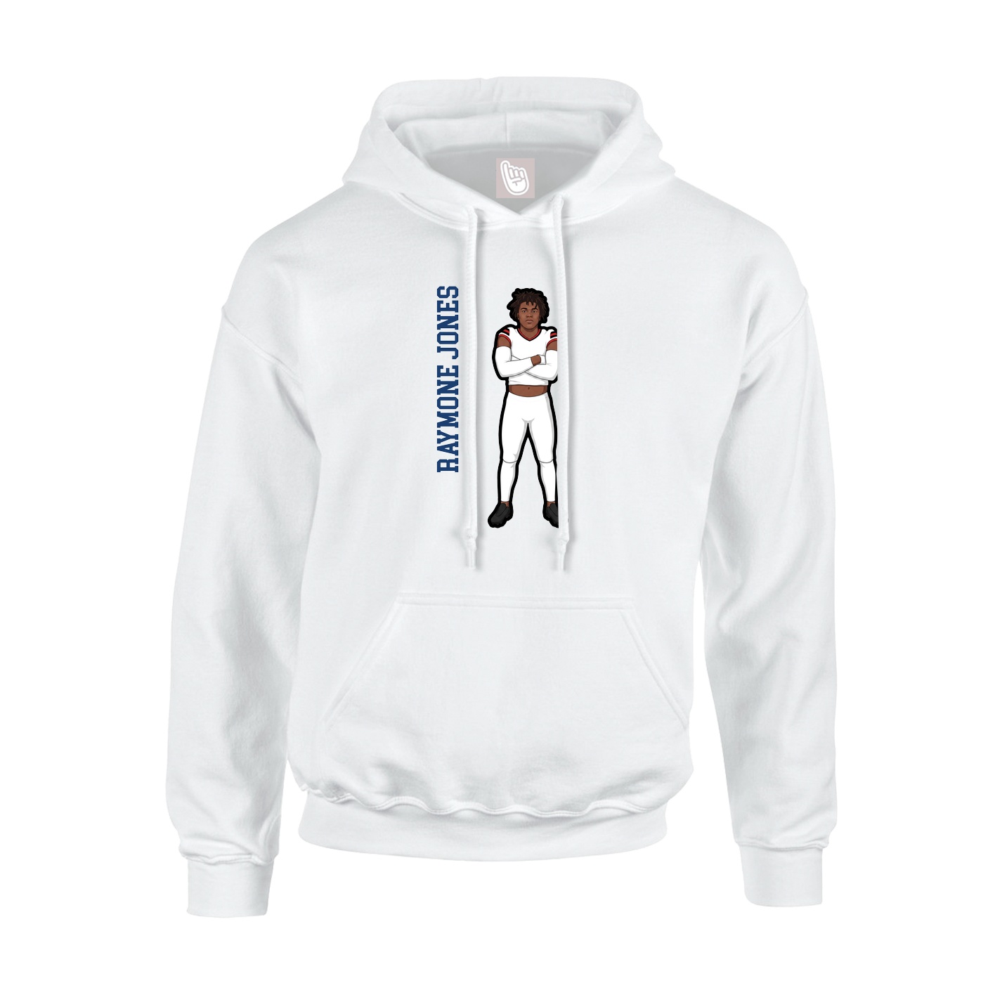 Hoodie — Name Vertical in White