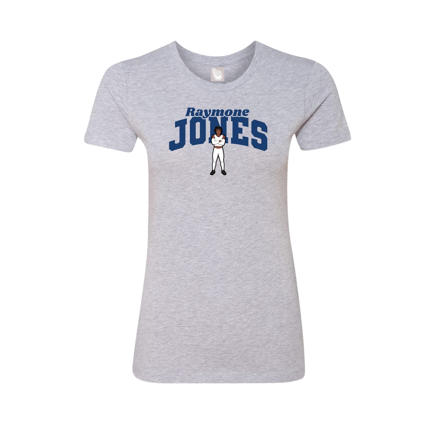 Fitted Women's Tee — Signature Arch in Grey