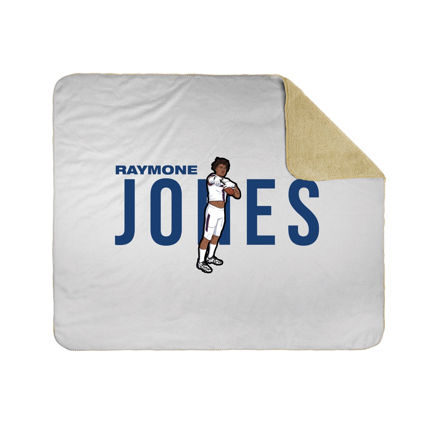 Throw Blanket — Player Name in White
