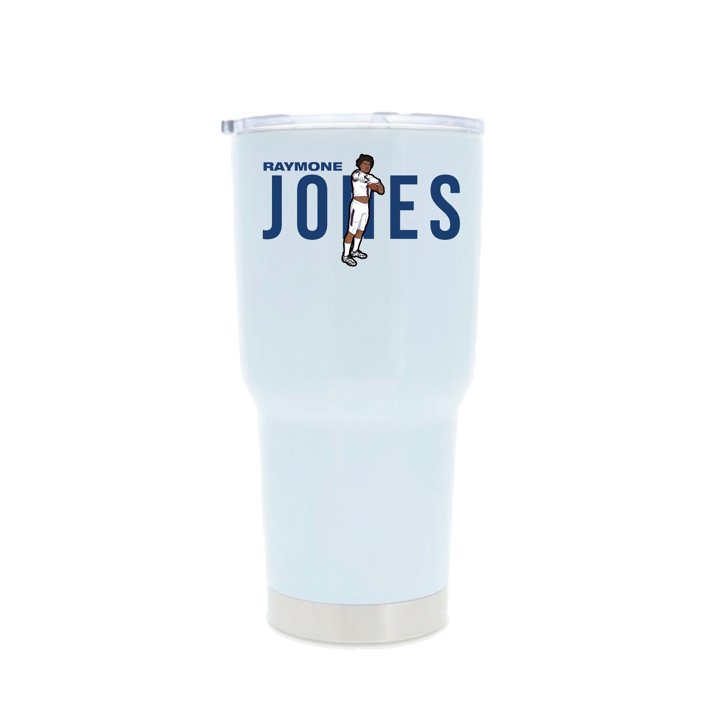 30oz Stainless Steel Tumbler — Player Name in White