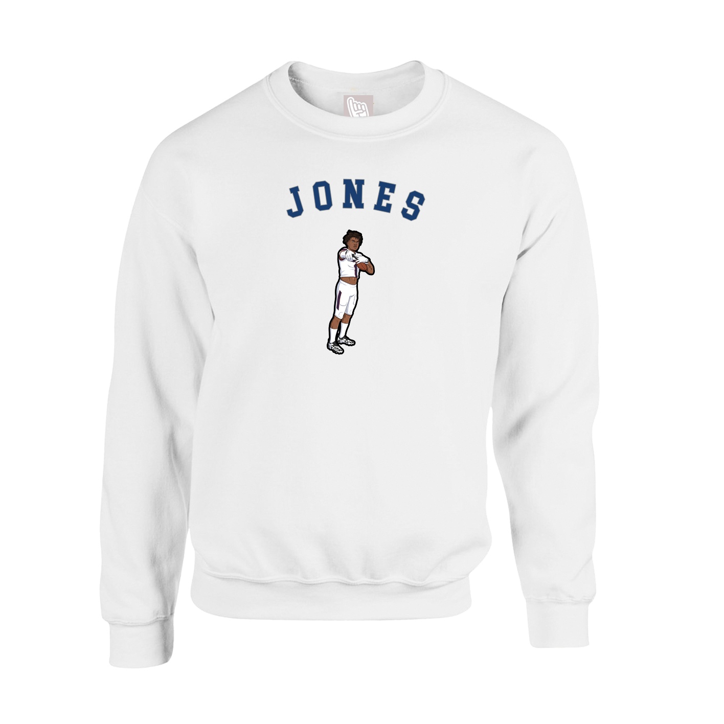 Fleece Crew — Shirsey Arch in White