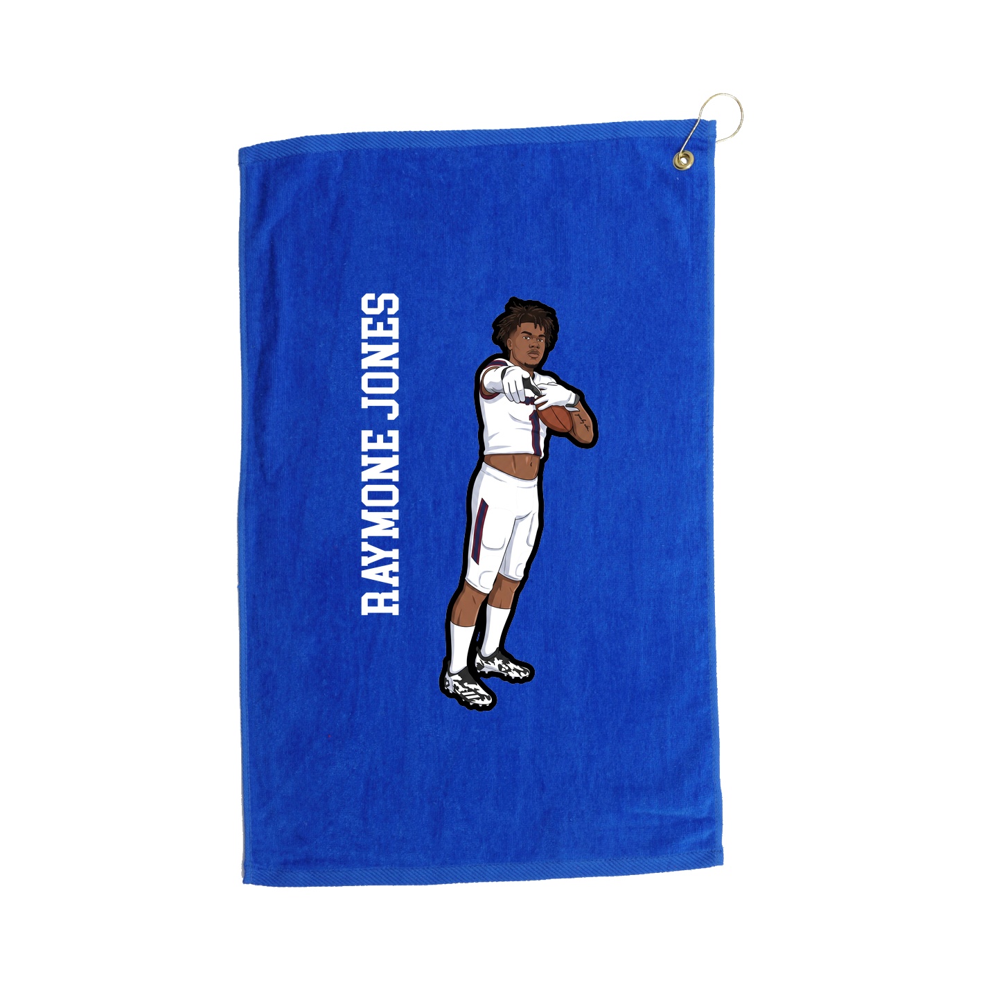 Golf Towel — Name Vertical in Royal