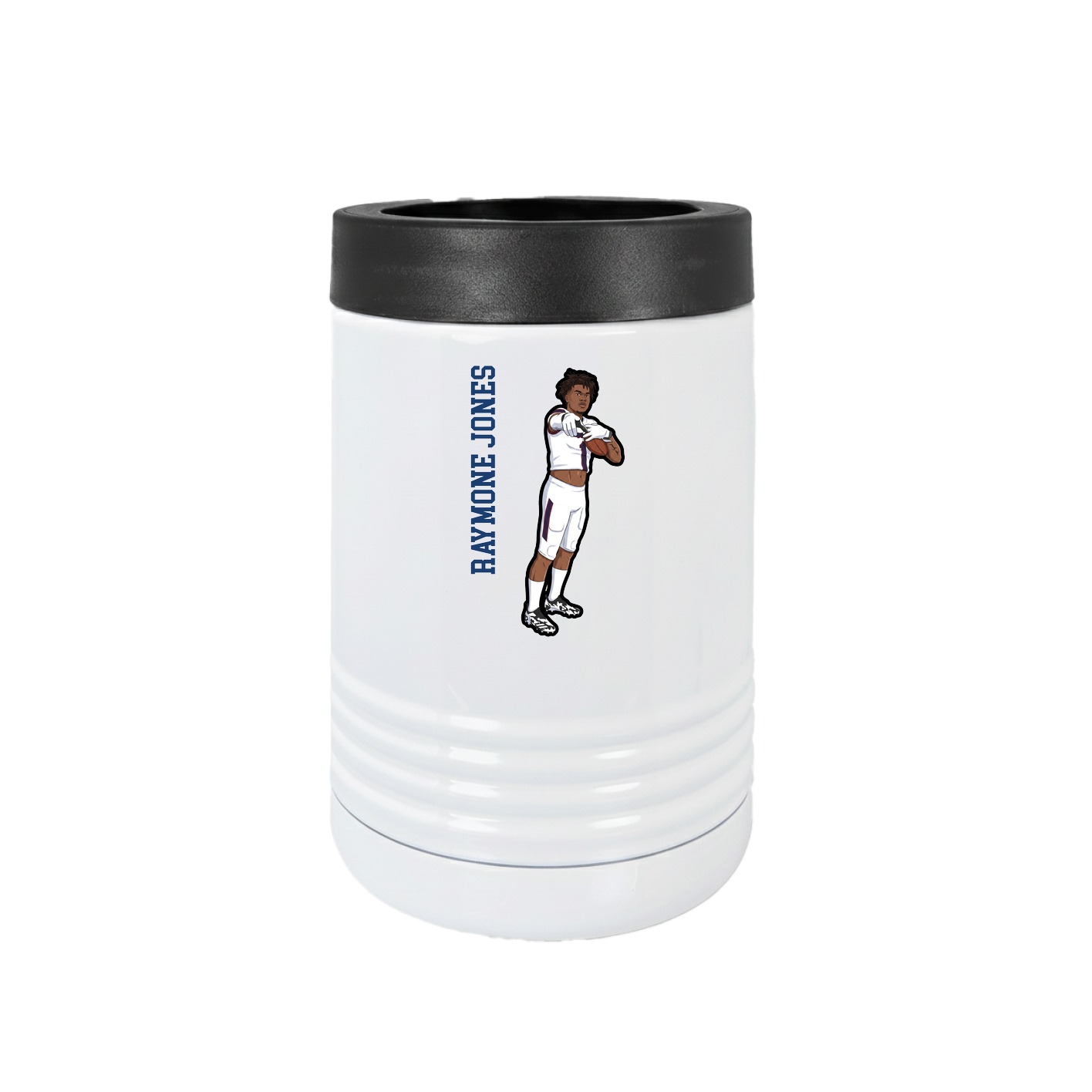 Beverage Holder — Name Vertical in White