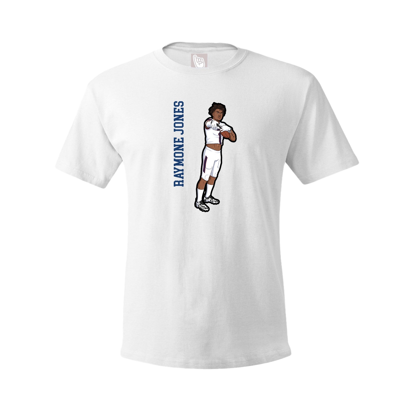 Tee — Name Vertical in White