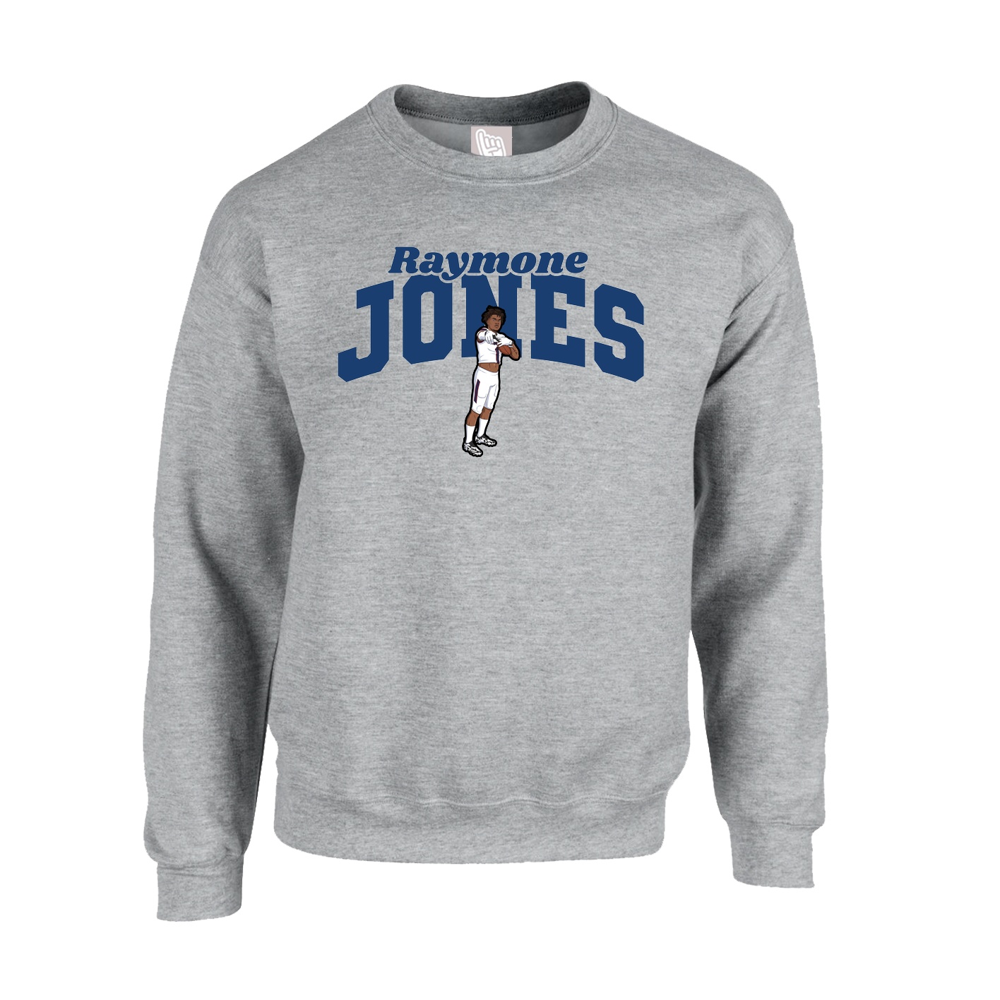 Fleece Crew — Signature Arch in Grey