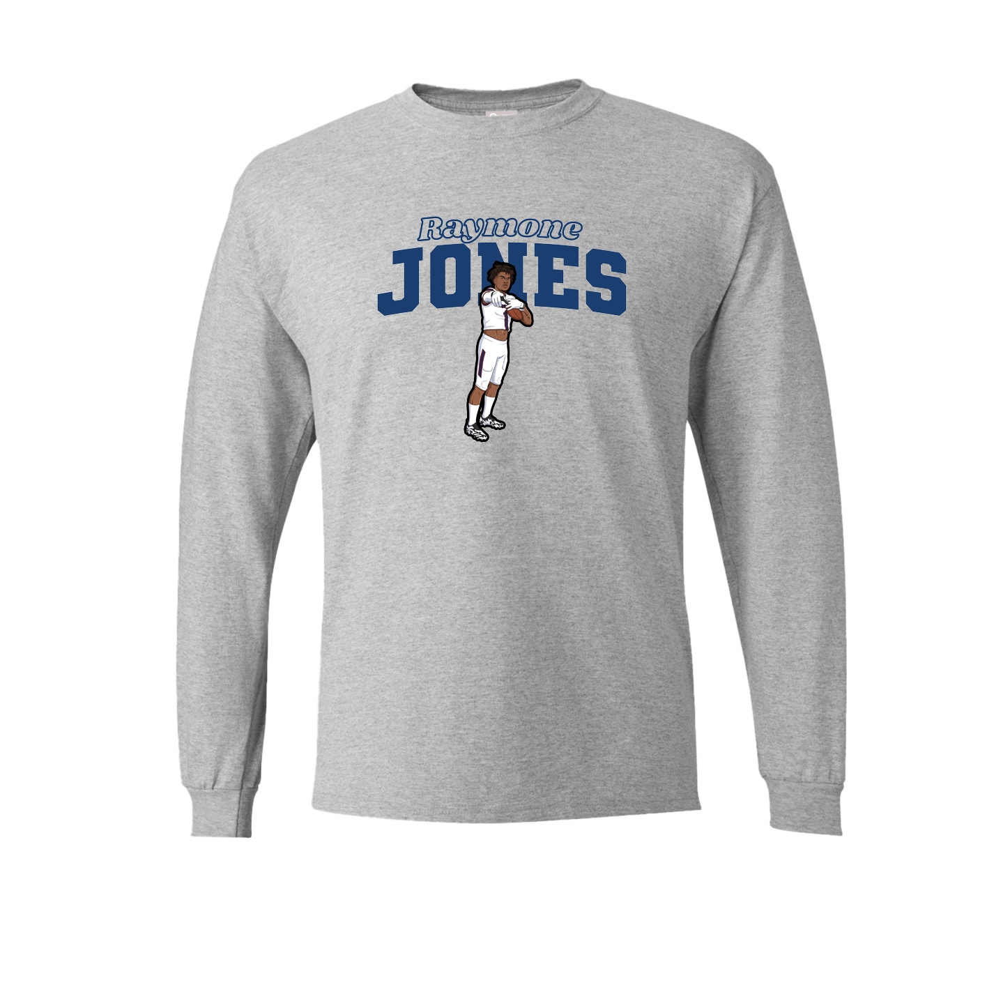 Long Sleeve Tee — Name Arch in Grey