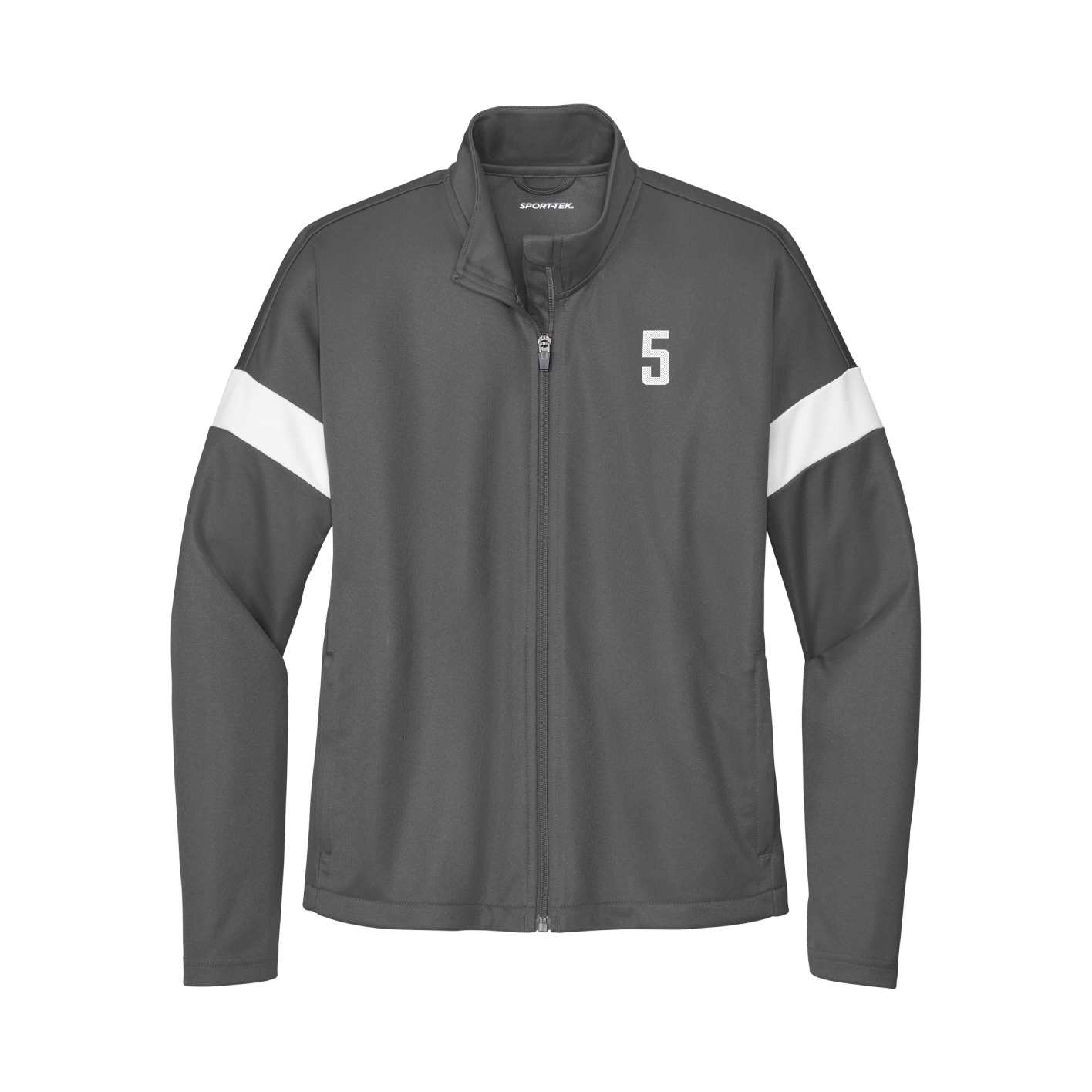 Womens Team Travel Full-Zip Jacket — Front Shirsy in Gray/White