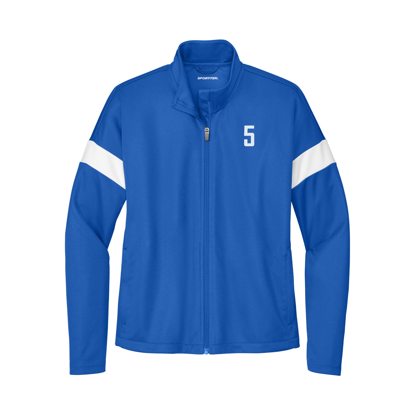 Womens Team Travel Full-Zip Jacket — Front Shirsy in Royal/White
