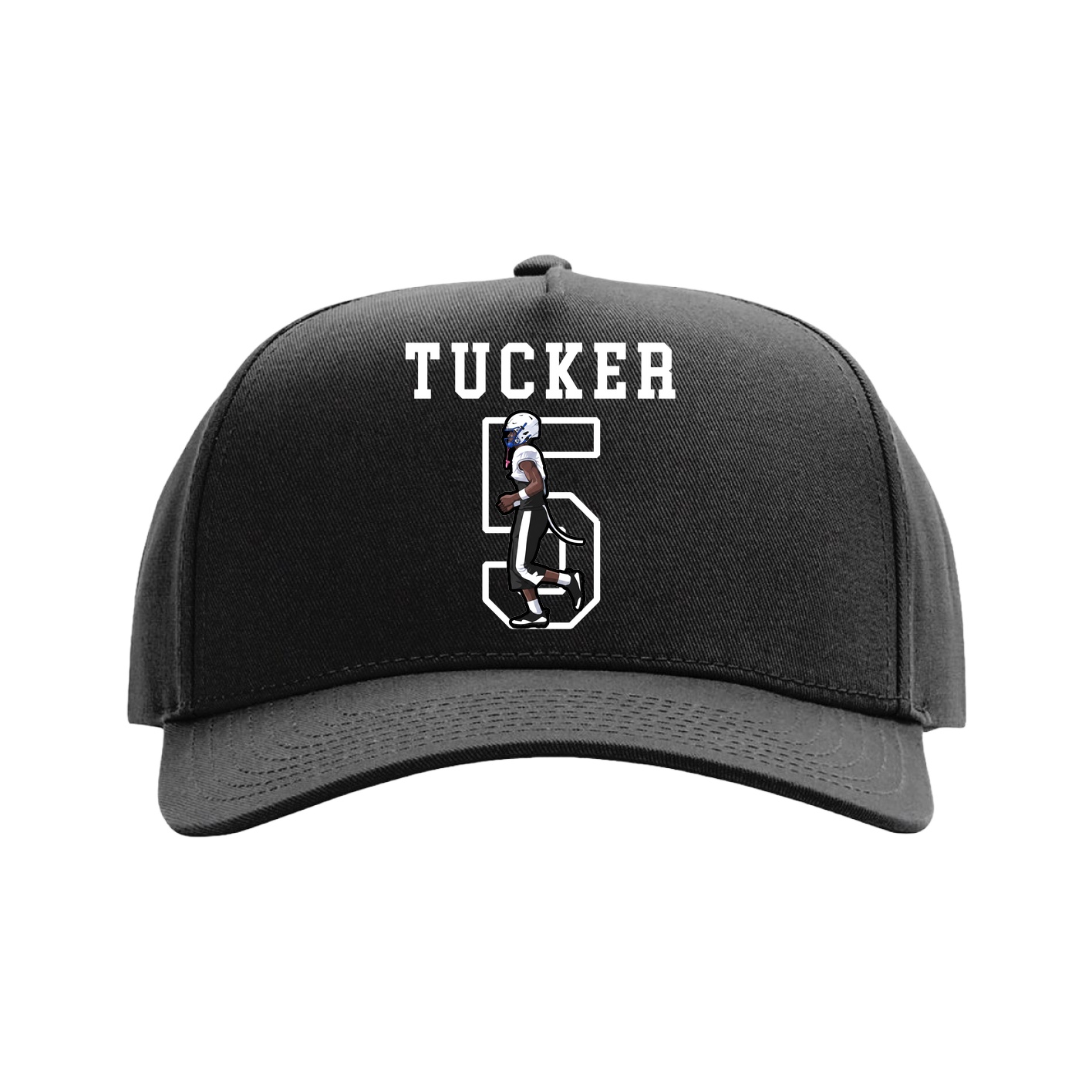 Full Fabric Five-Panel Champ Cap — Shirsey in Black