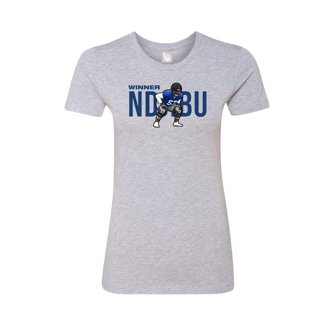 Fitted Women's Tee — Player Name in Grey