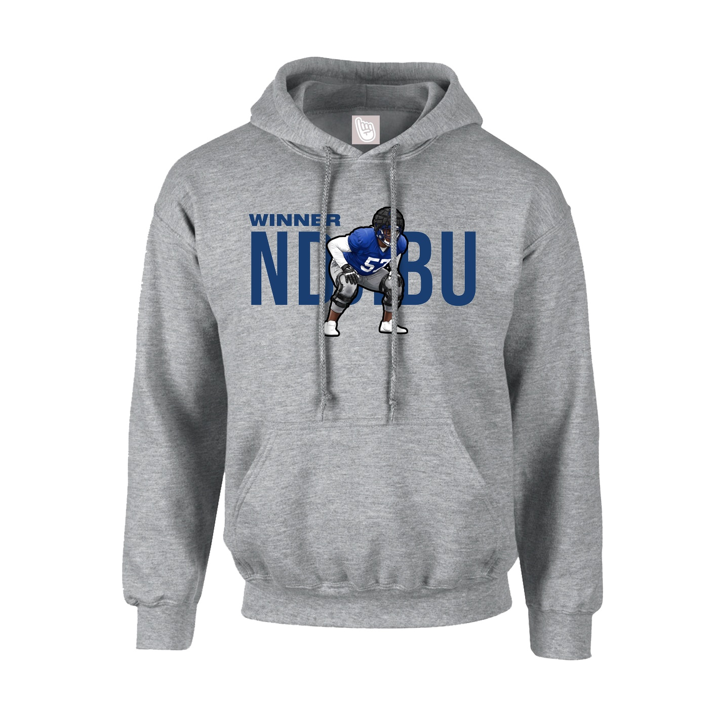 Youth Hoodie — Player Name in Grey