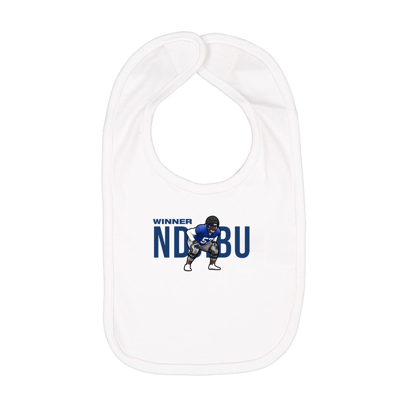 Infant Bib — Player Name in White