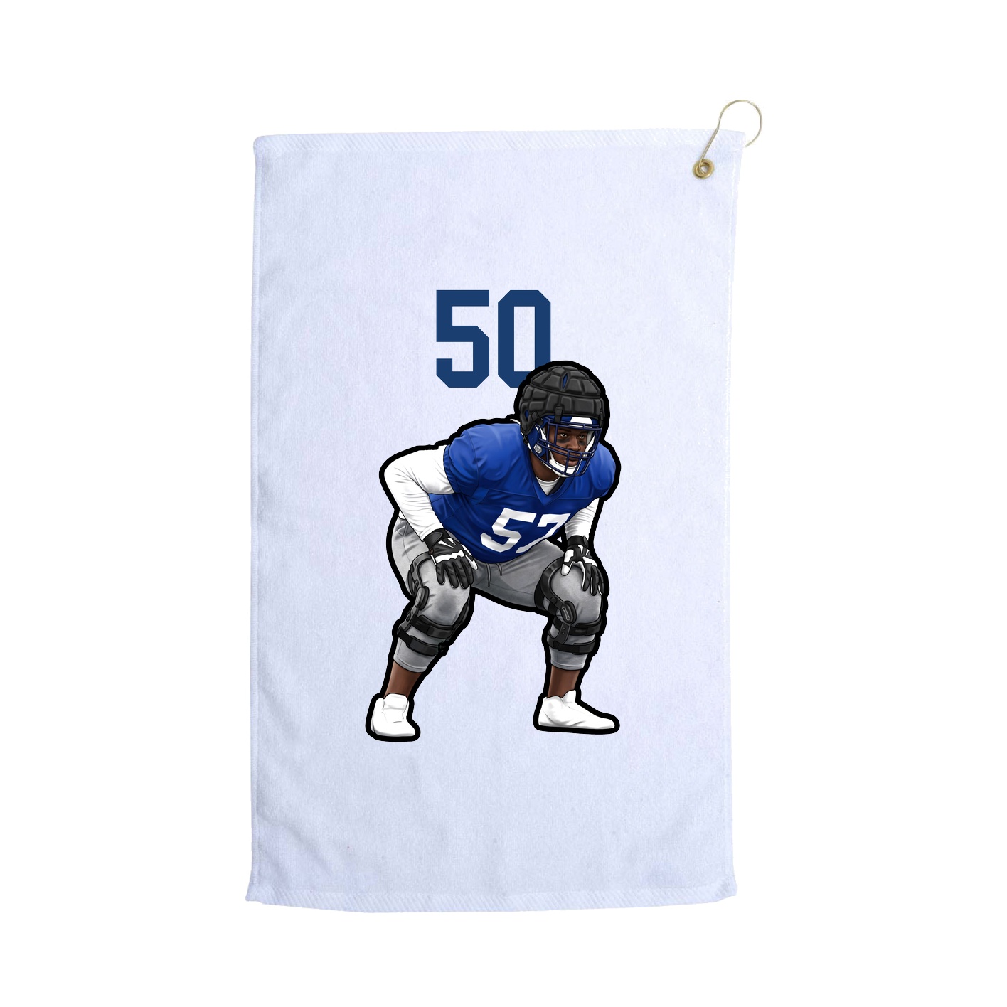 Golf Towel — Number Top in White