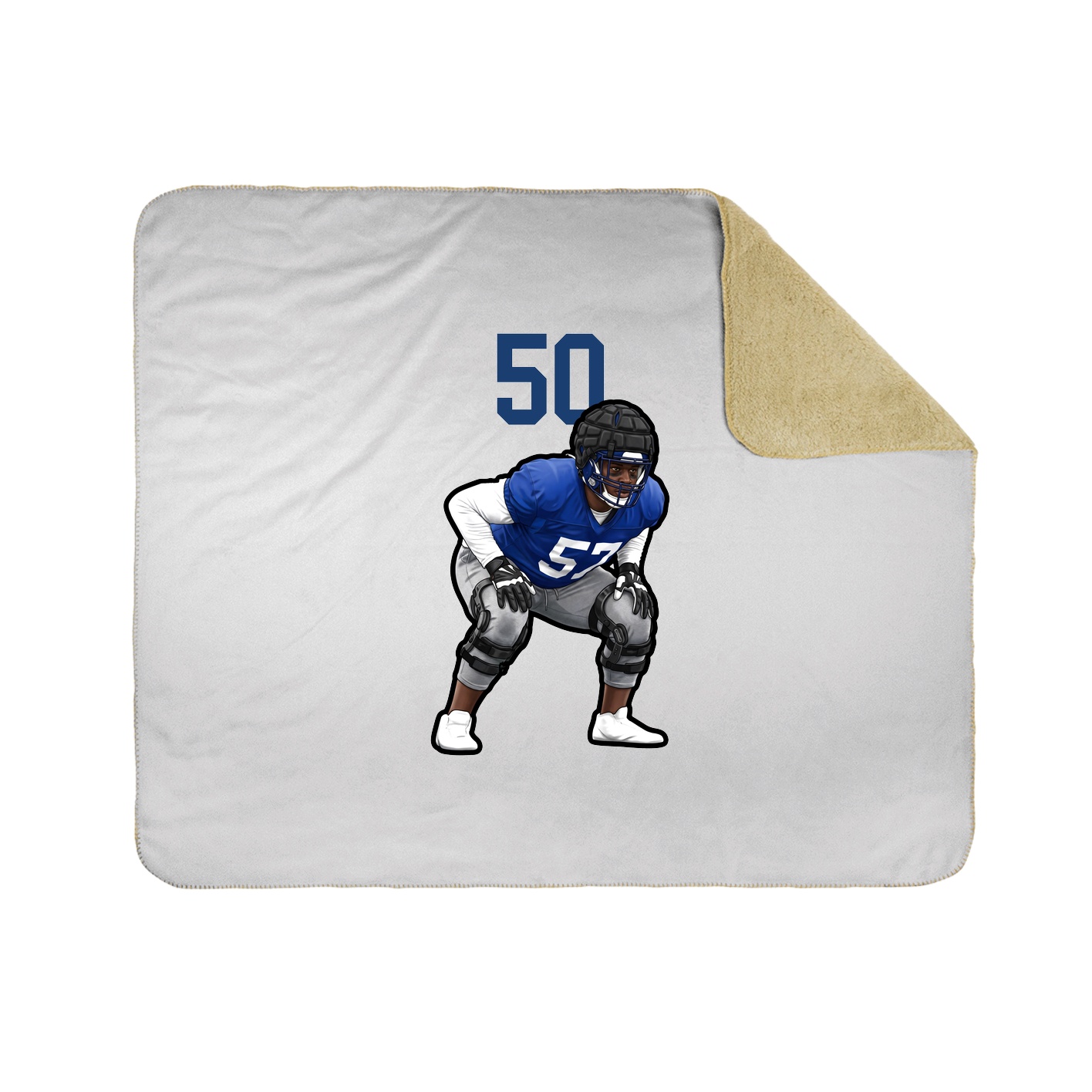 Throw Blanket — Number Top in White