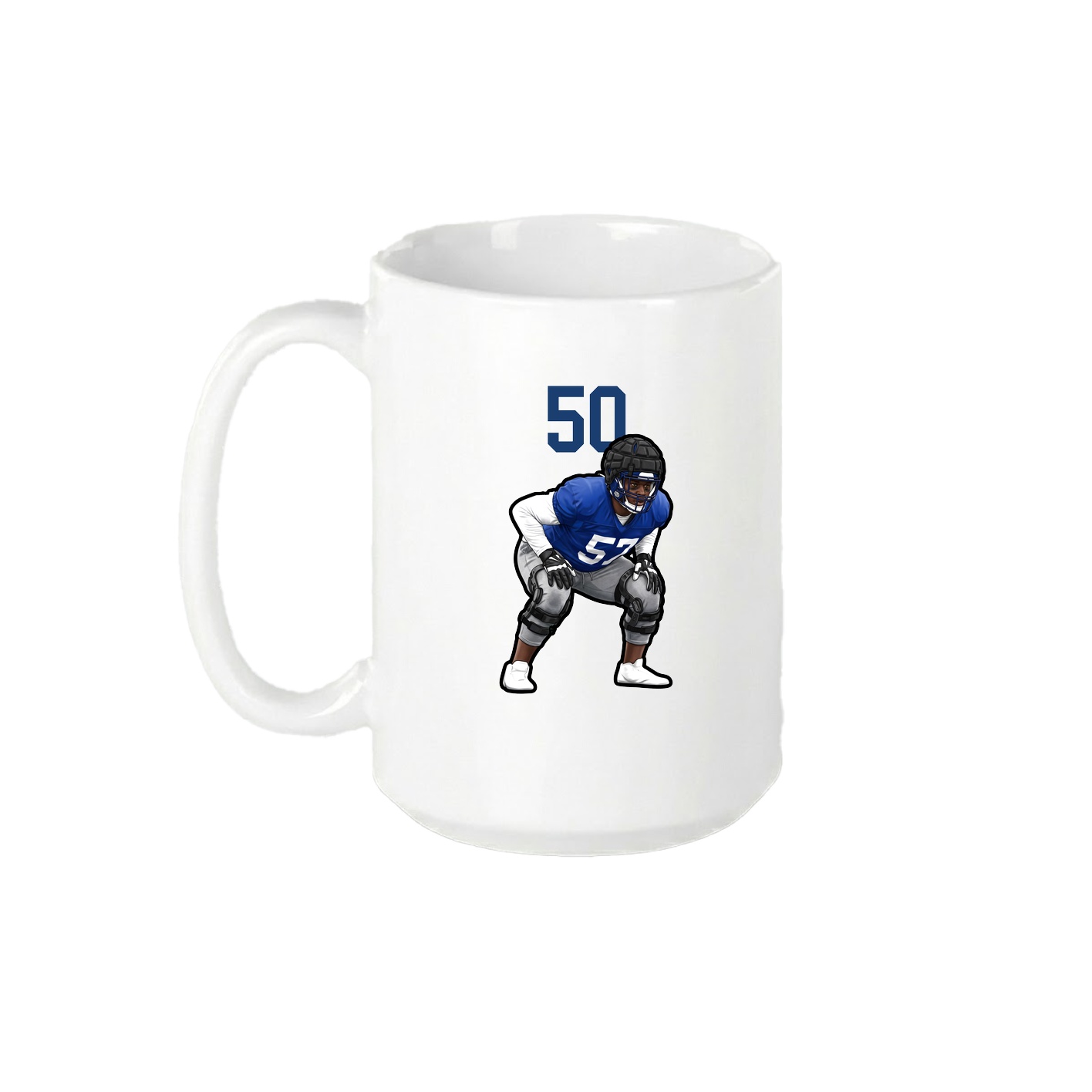 15oz Coffee Mug — Number Top in White