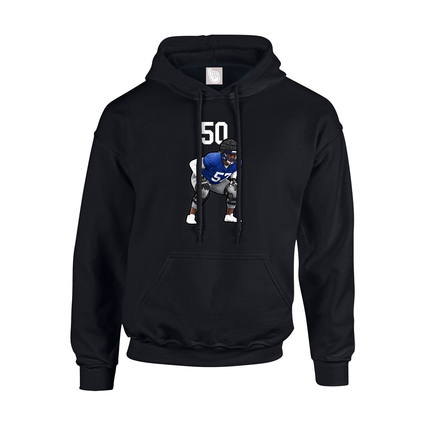 Youth Hoodie — Number Top in Black