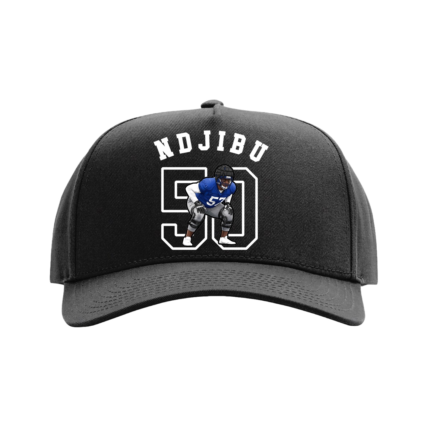 Full Fabric Five-Panel Champ Cap — Shirsey Arch in Black