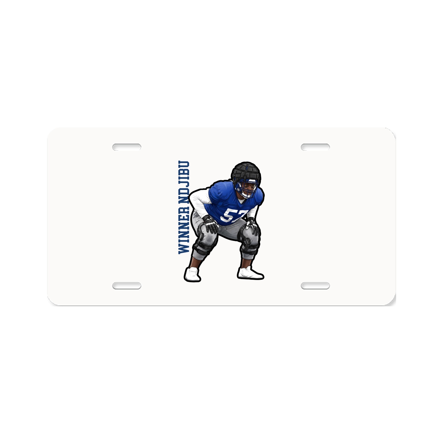 License Plate — Name Vertical in Classic