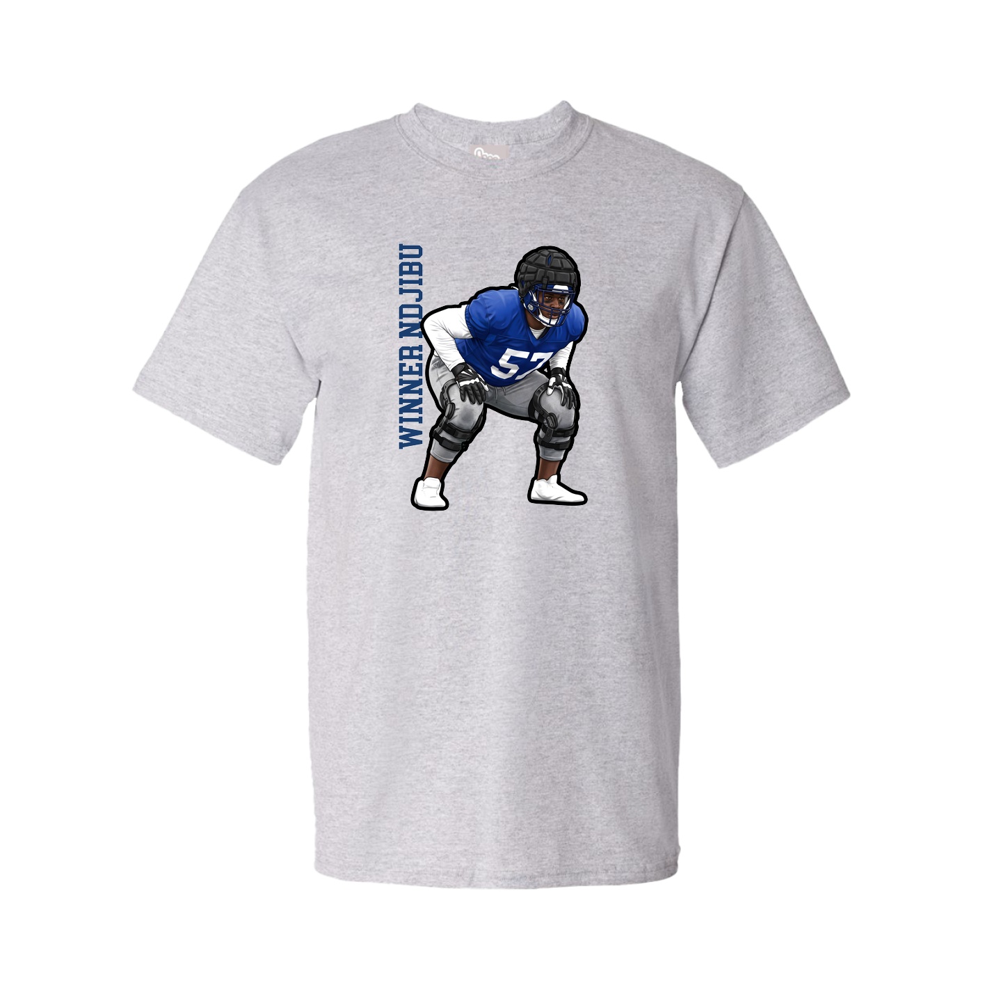Youth Tee — Name Vertical in Grey
