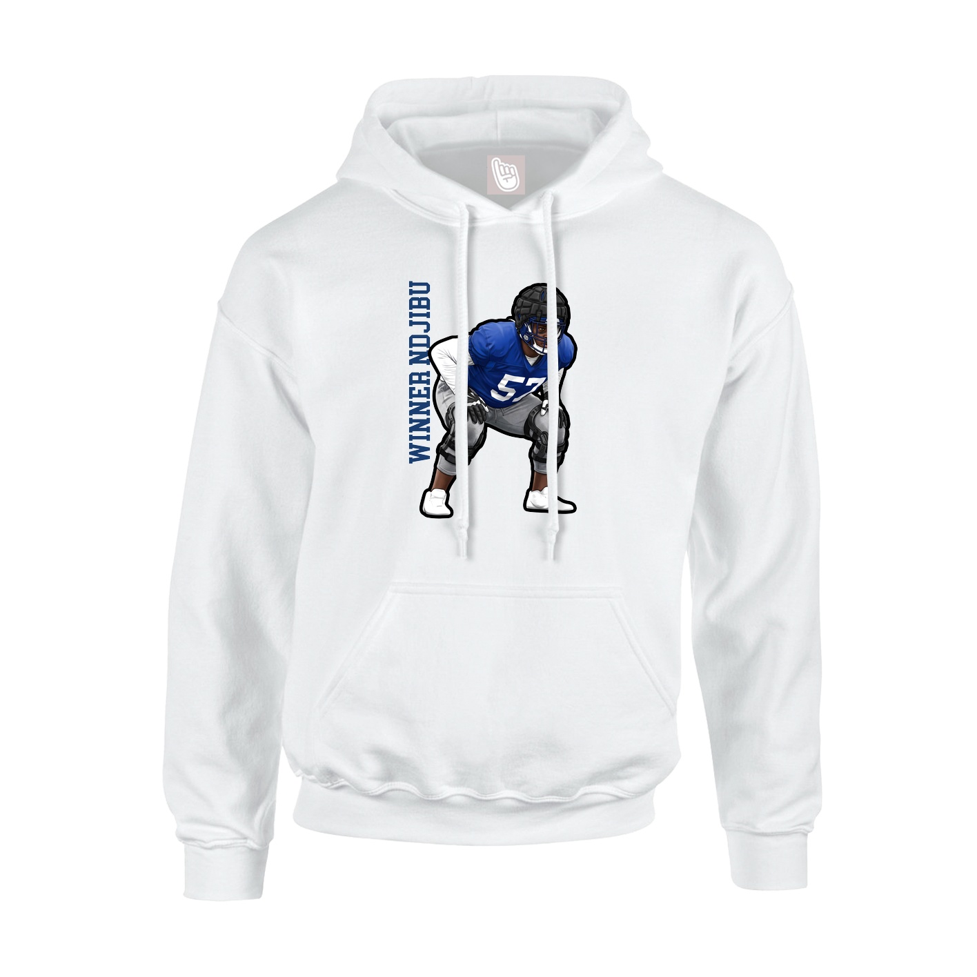 Hoodie — Name Vertical in White