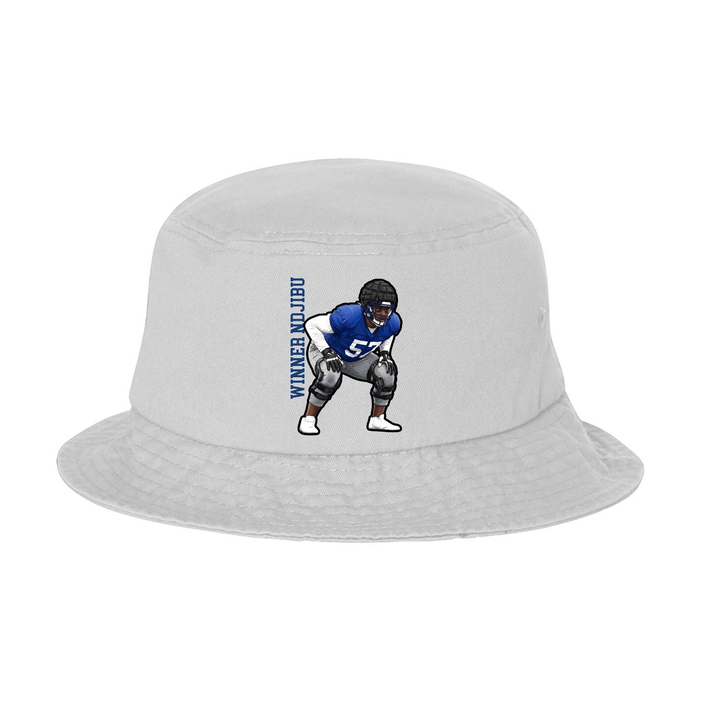Bucket Cap — Name Vertical in White