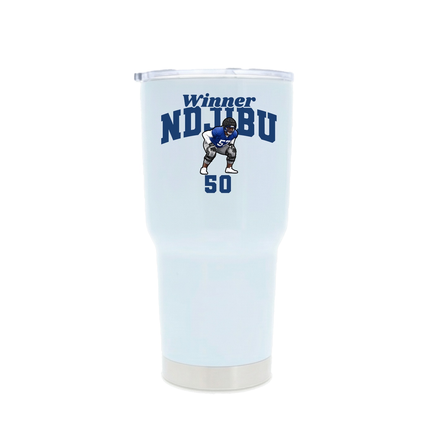 30oz Stainless Steel Tumbler — Signature Arch in White
