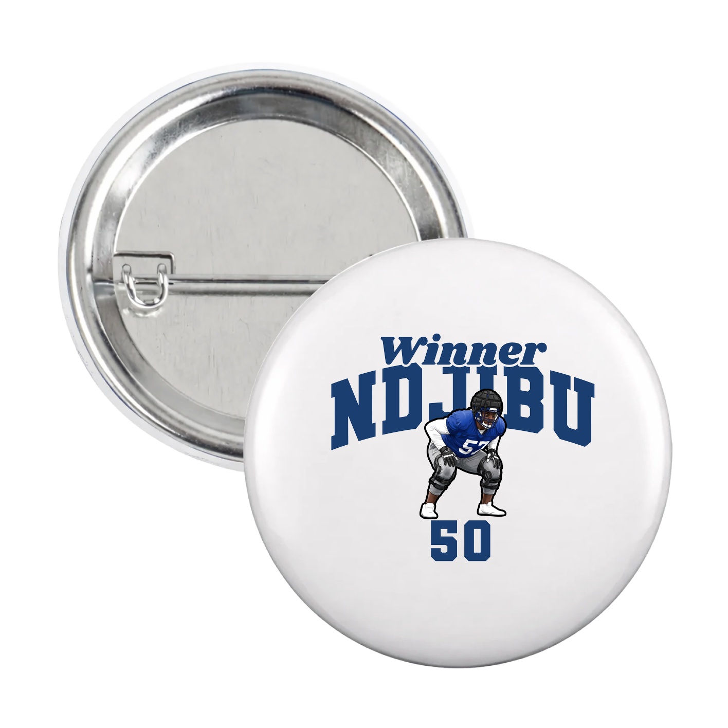 Game Day Button — Signature Arch in White