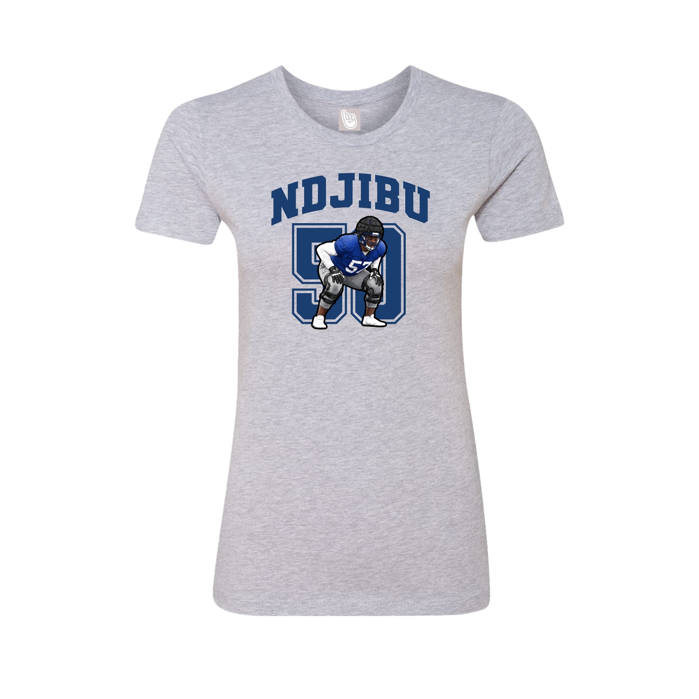 Fitted Women's Tee — Number in Grey