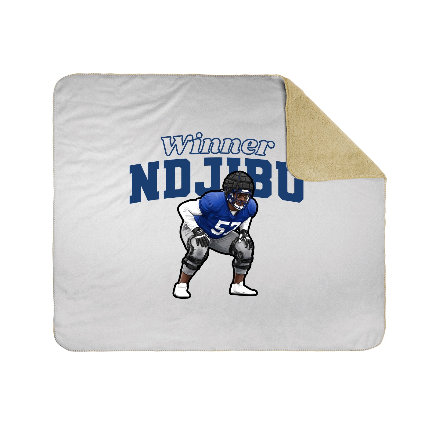 Throw Blanket — Name Arch in White