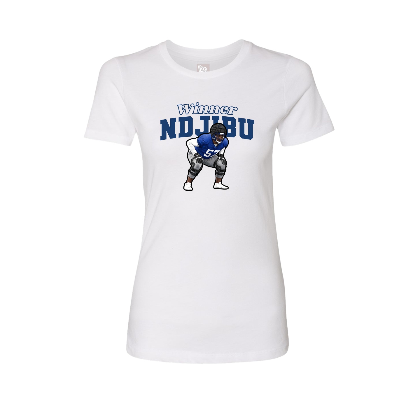Fitted Women's Tee — Name Arch in White