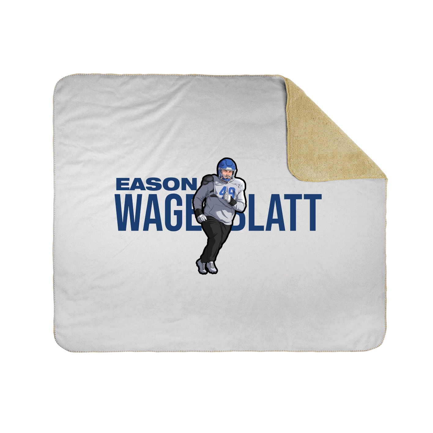 Throw Blanket — Player Name in White