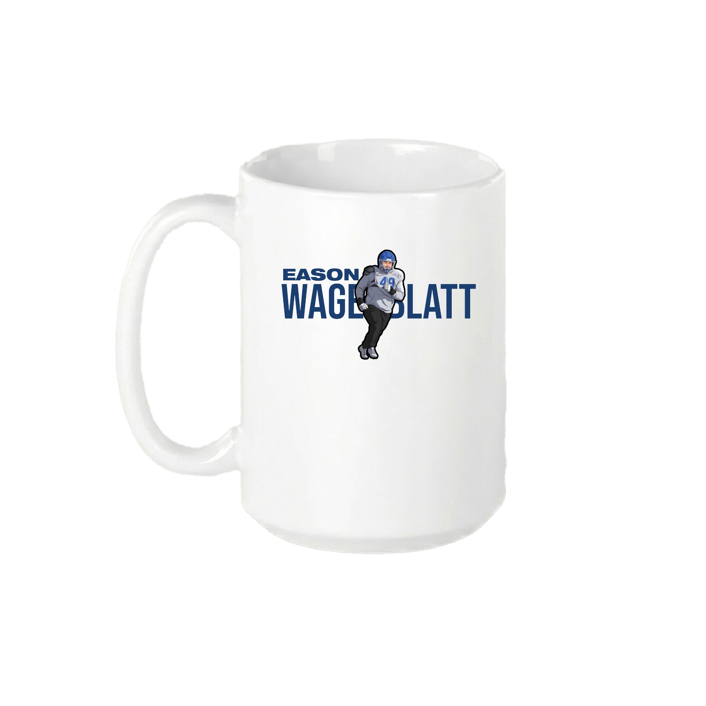 15oz Coffee Mug — Player Name in White