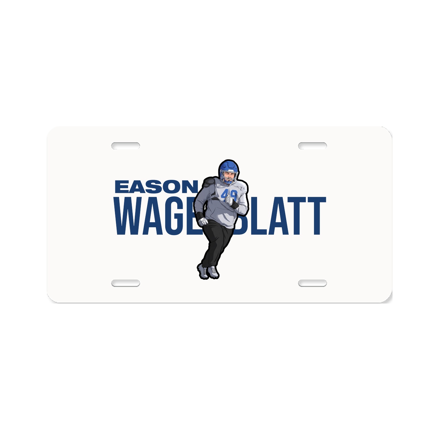 License Plate — Player Name in Classic