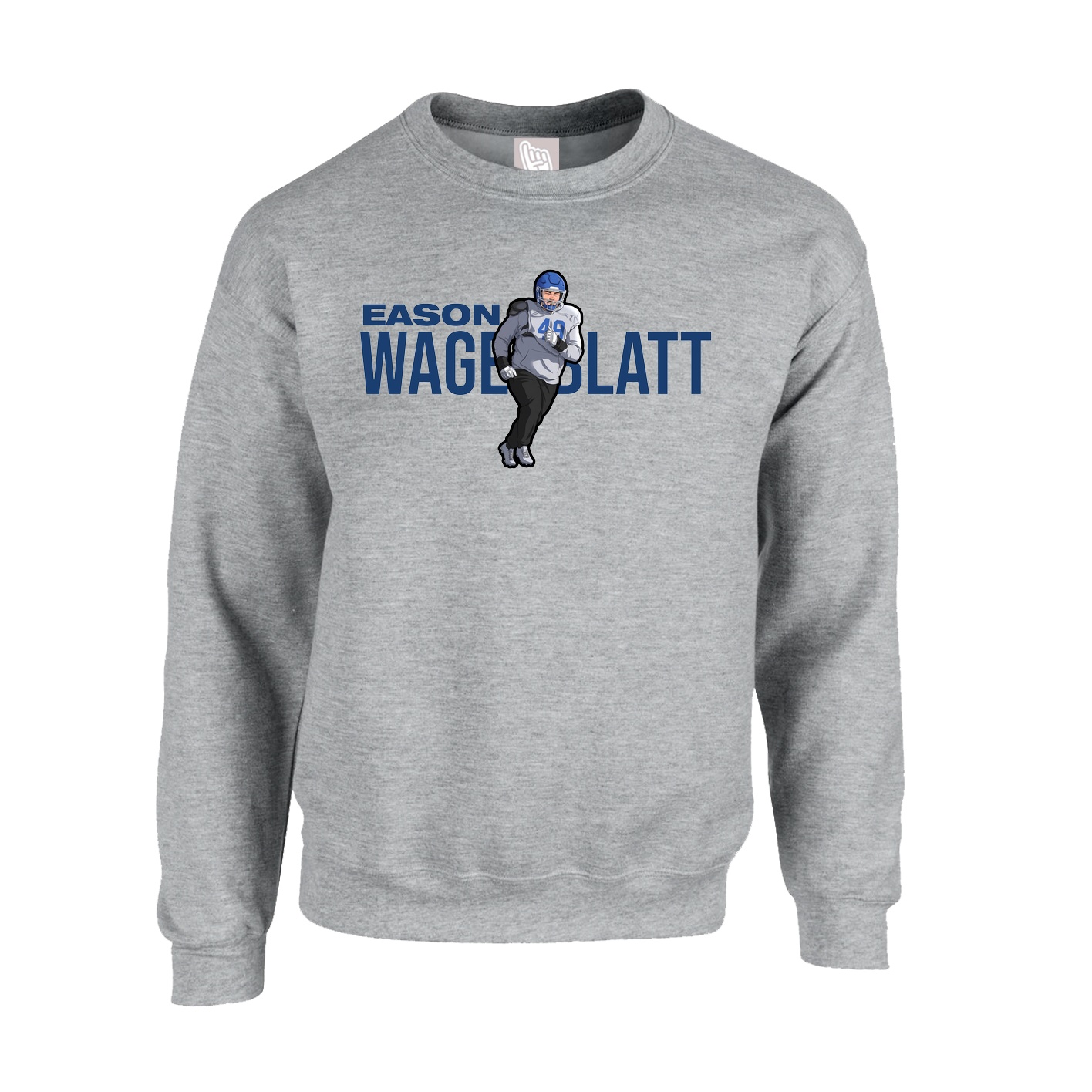 Fleece Crew — Player Name in Grey