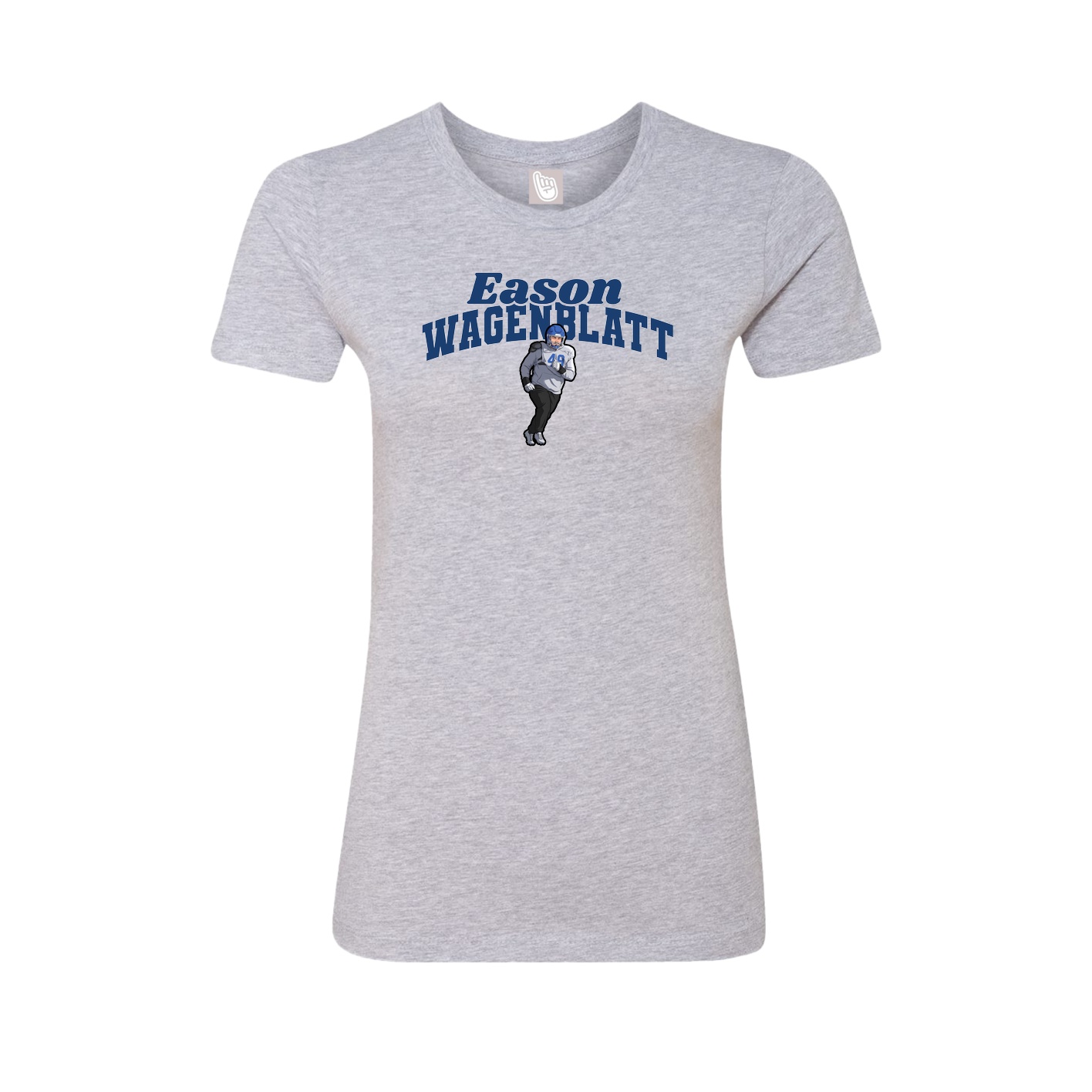 Fitted Women's Tee — Signature Arch in Grey