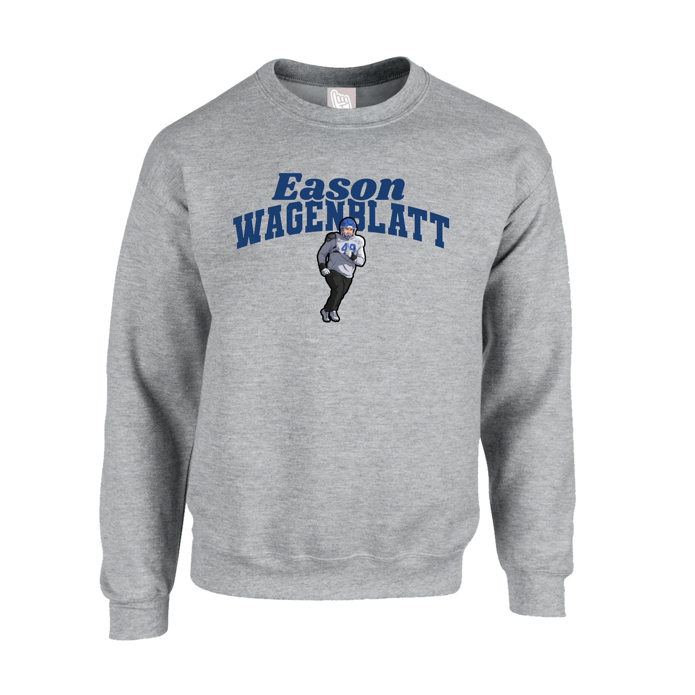 Fleece Crew — Signature Arch in Grey