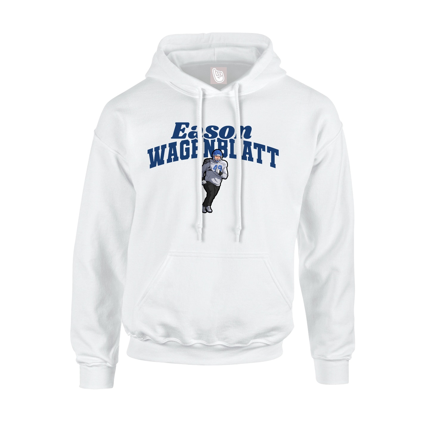 Youth Hoodie — Signature Arch in White