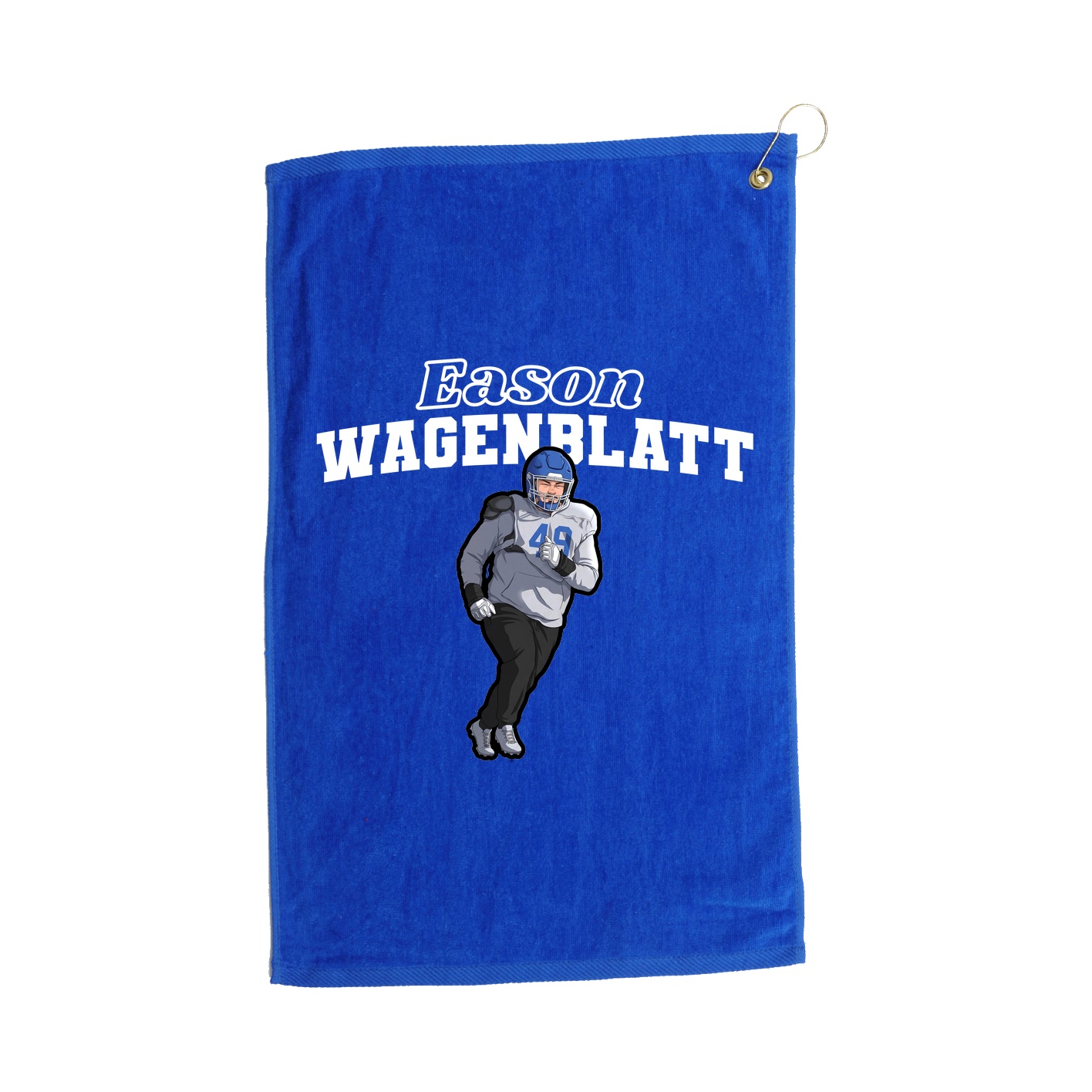 Golf Towel — Name Arch in Royal