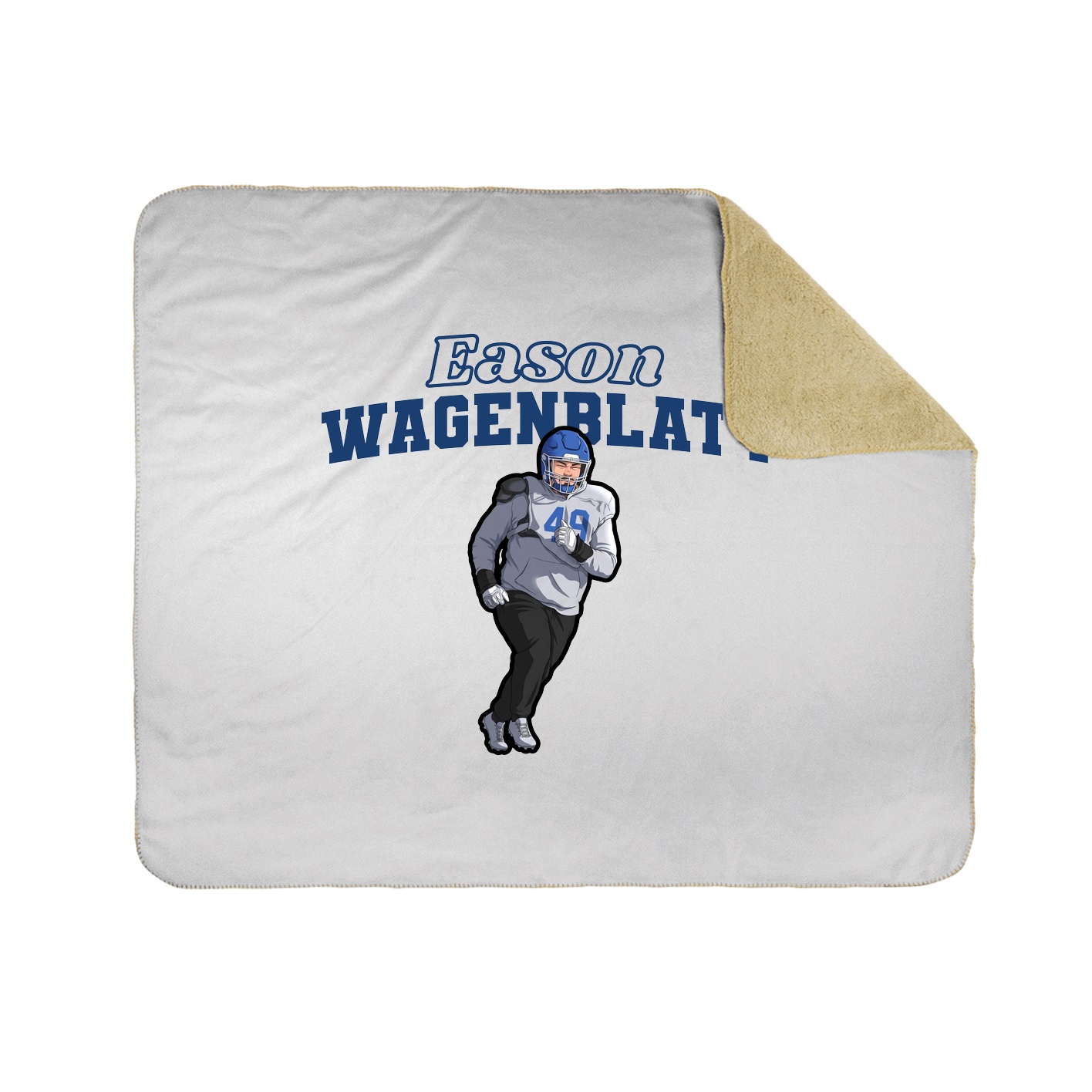 Throw Blanket — Name Arch in White