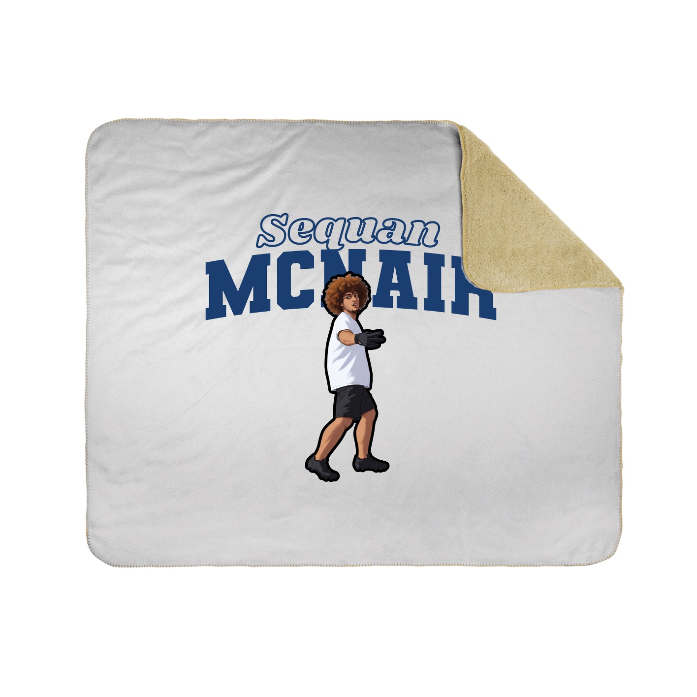 Throw Blanket — Name Arch in White