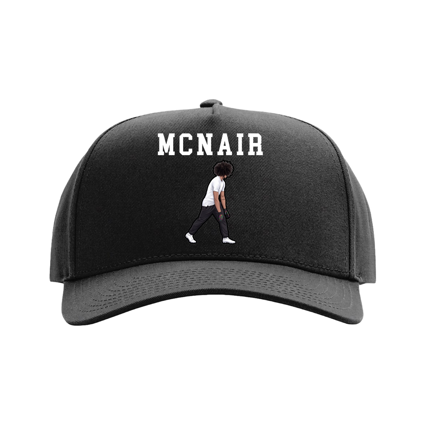Full Fabric Five-Panel Champ Cap — Shirsey in Black
