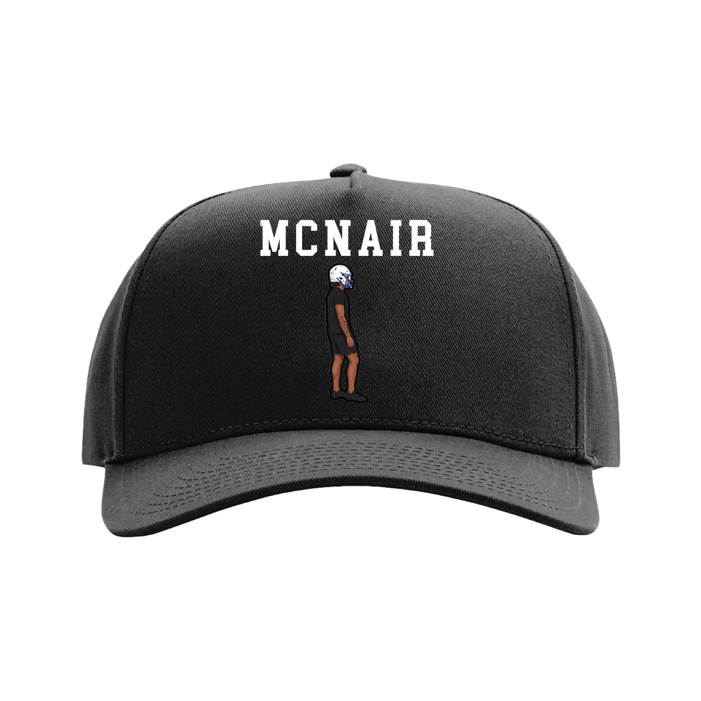 Full Fabric Five-Panel Champ Cap — Shirsey in Black