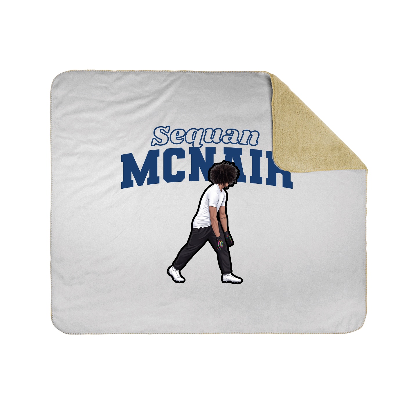 Throw Blanket — Name Arch in White