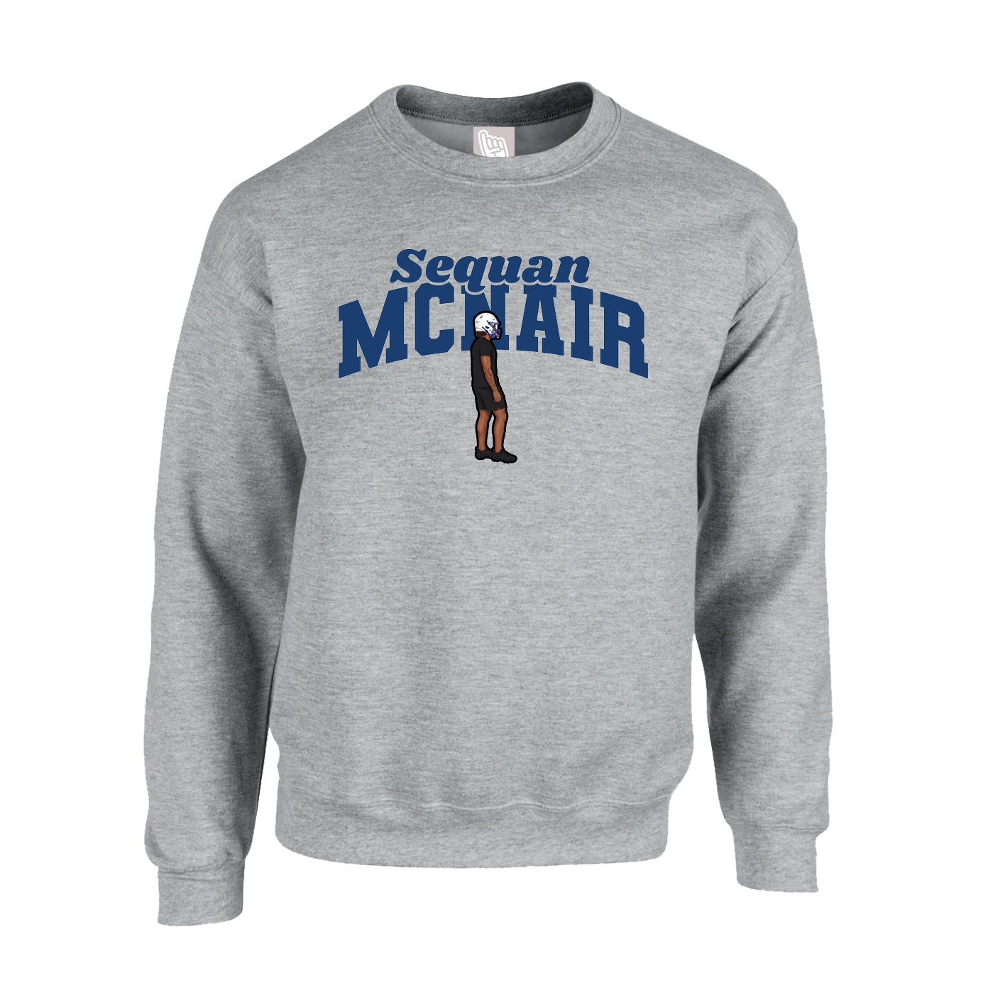 Fleece Crew — Signature Arch in Grey