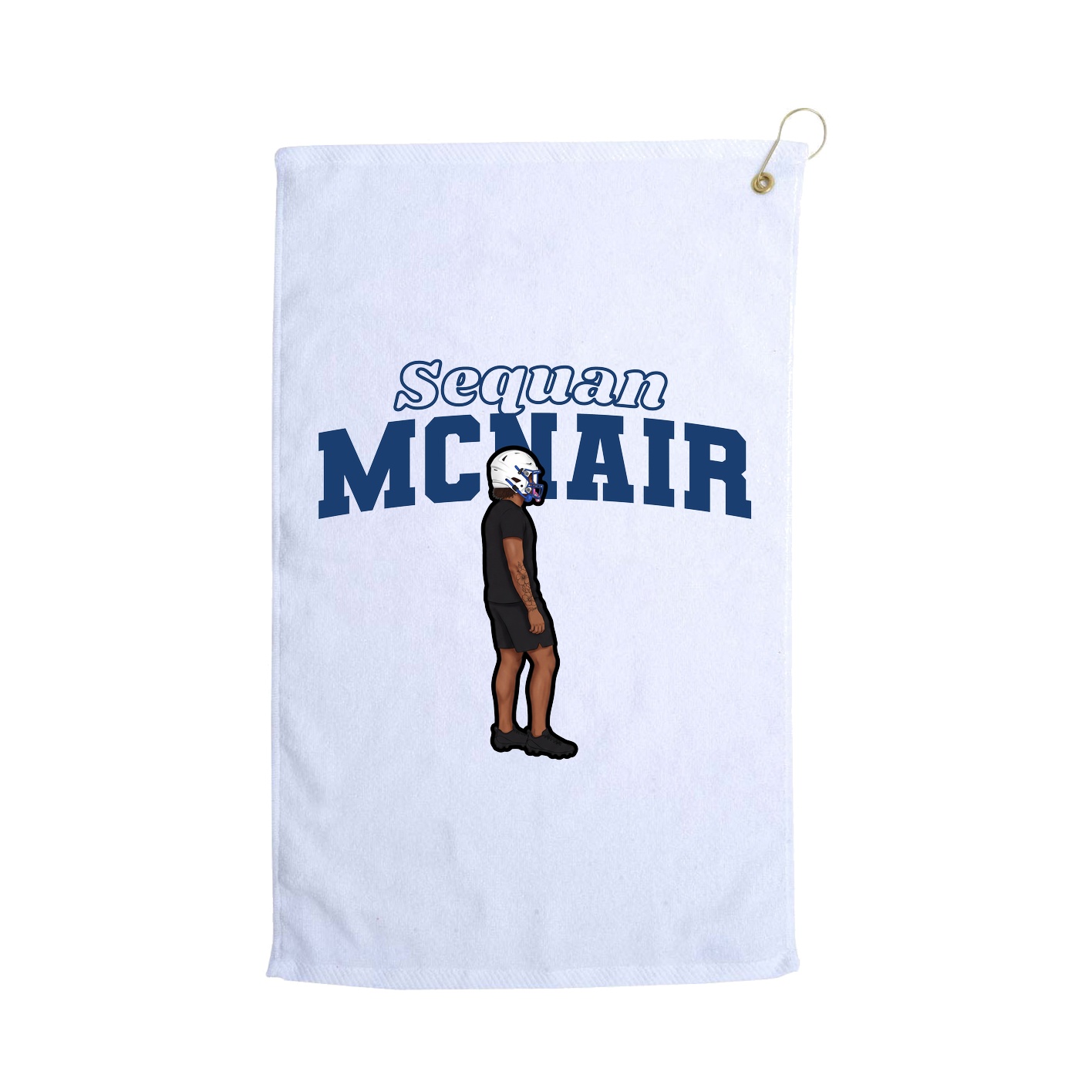 Golf Towel — Name Arch in White